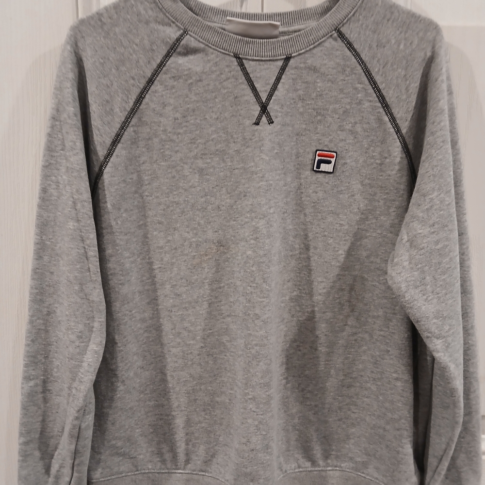 Fila Men's Heather Gray Crewneck Sweater